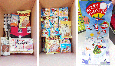 陸前高田市の子どもたちに支援金とお菓子を届けました。
