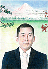 入居者のＹさんが描いた青木館長のイラスト