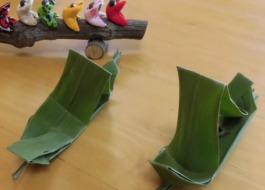 ご利用者が作られた笹舟です