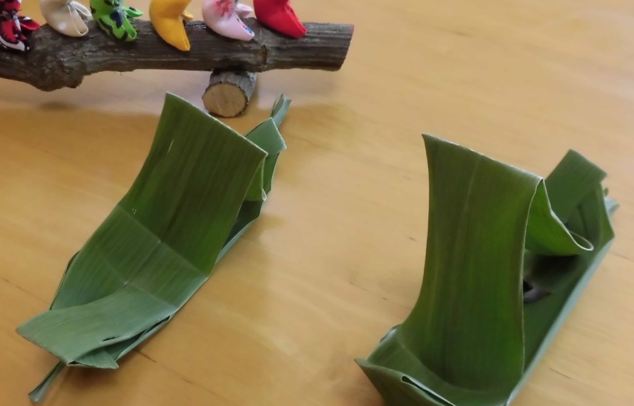 ご利用者が作られた笹舟です