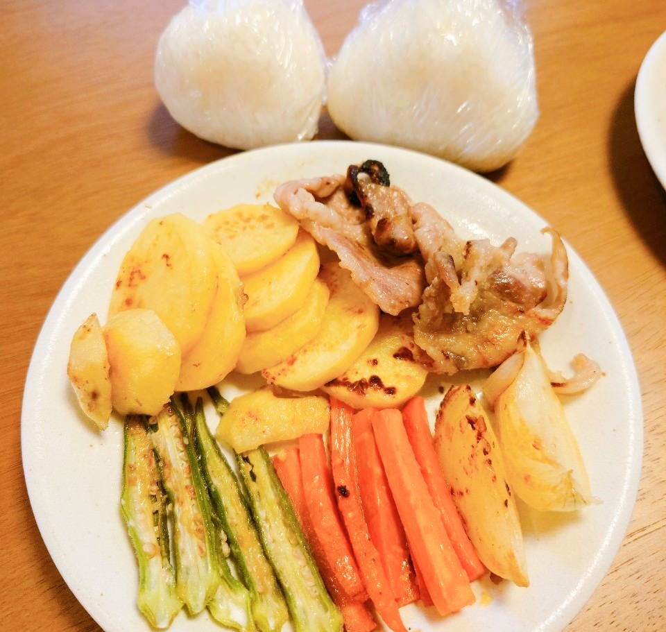 塩麹焼き野菜と塩麹豚