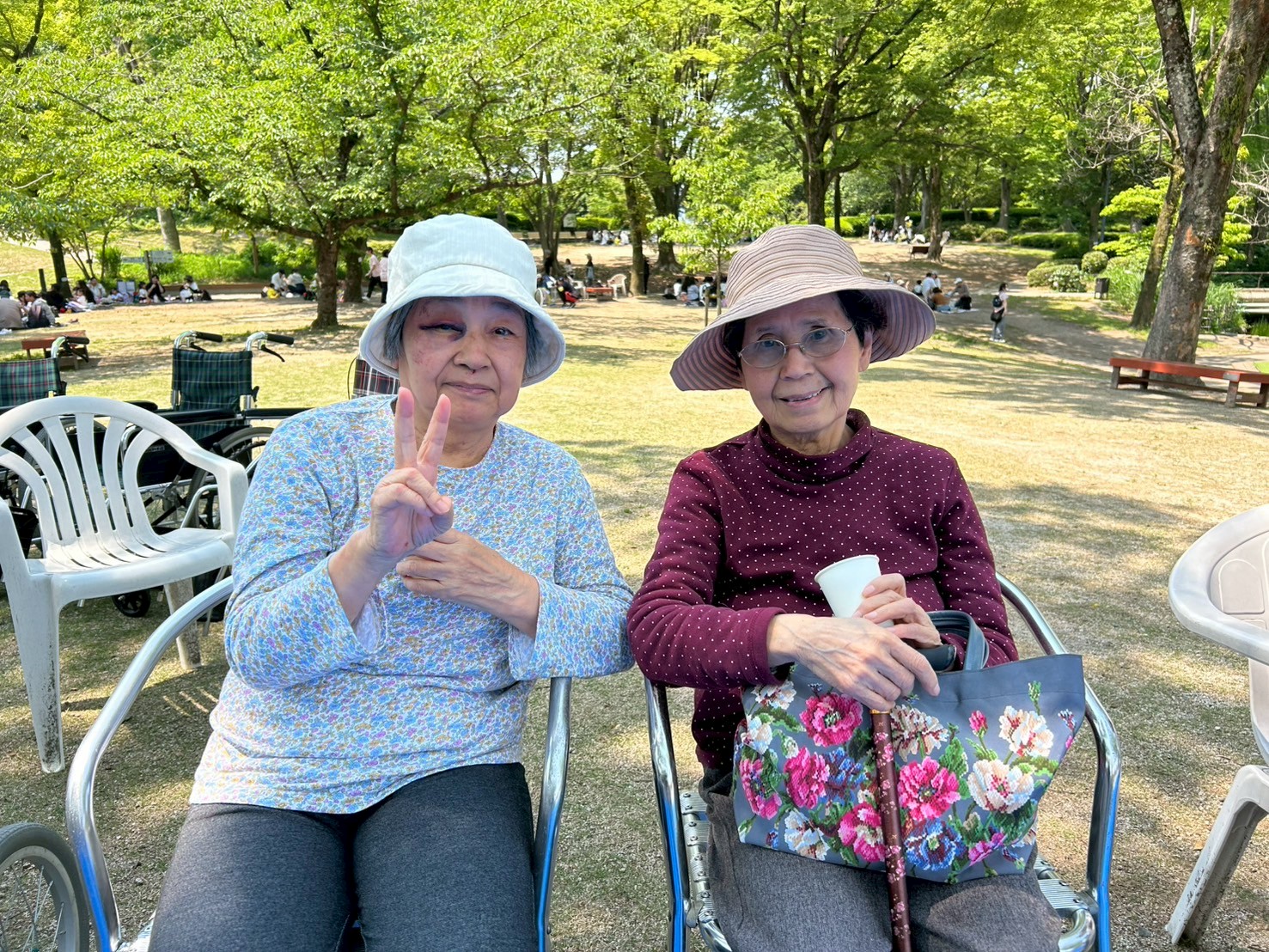 植物園に到着してから撮った利用者さんの写真