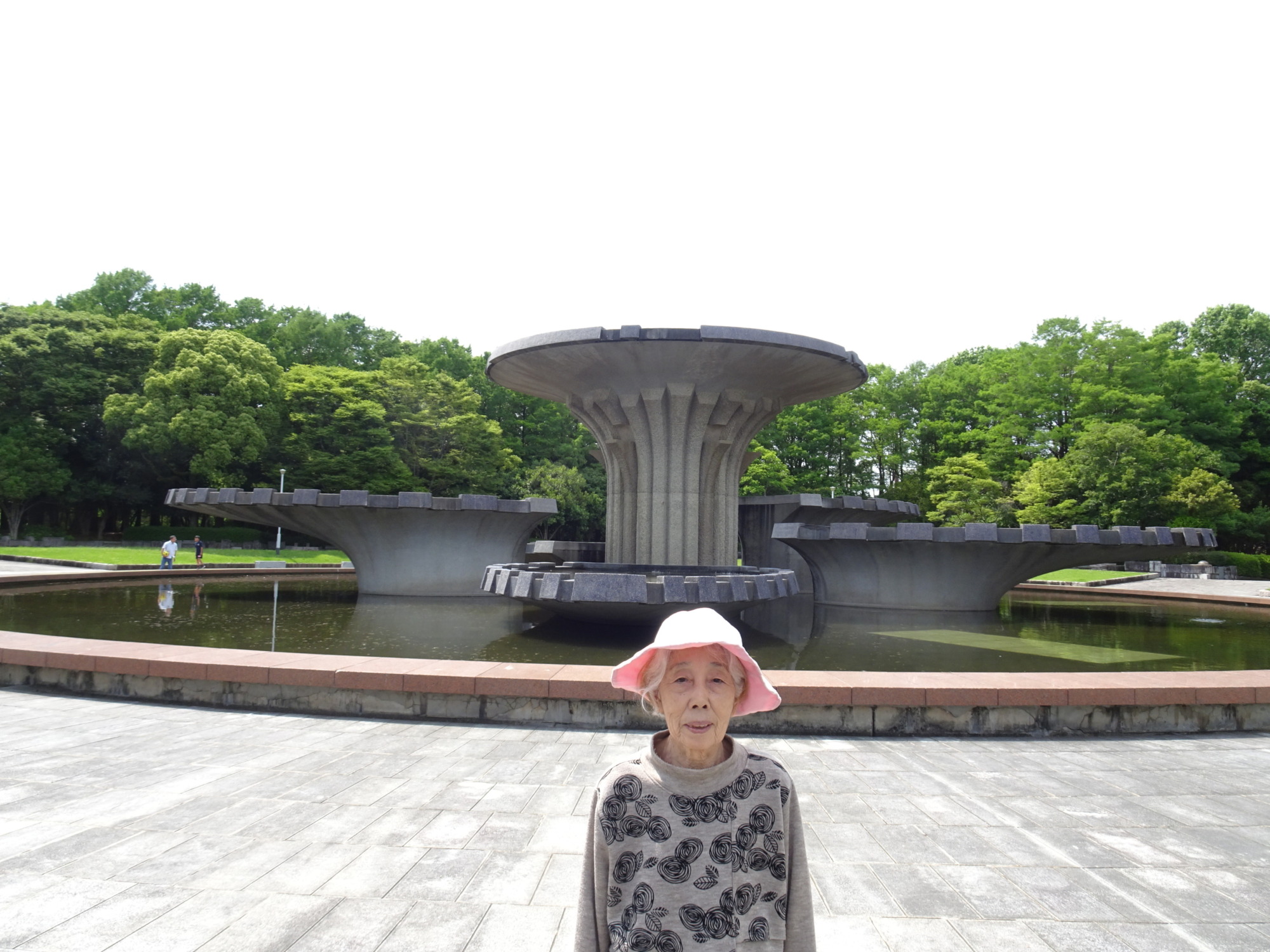 春日公園の噴水広場で撮った写真