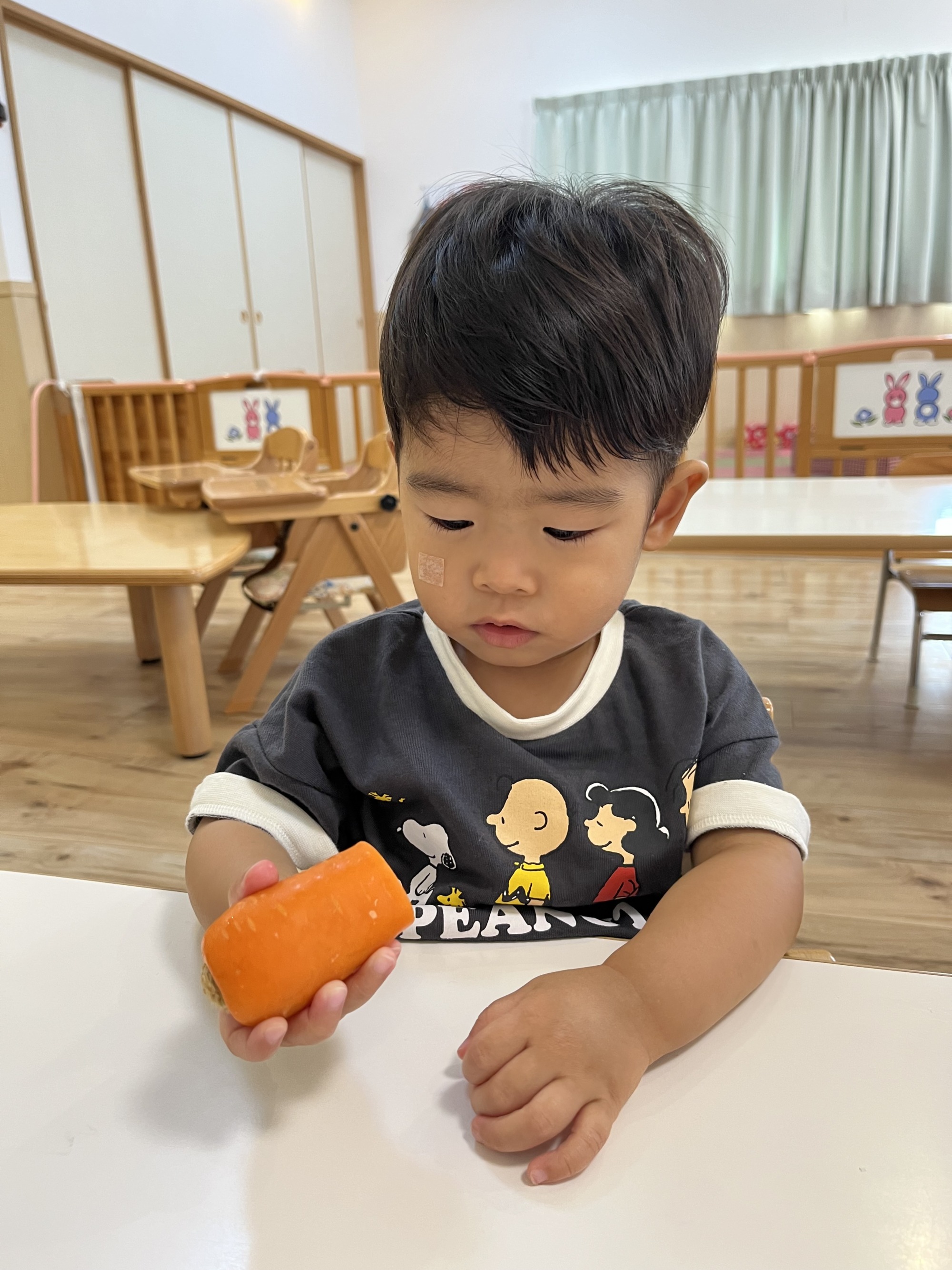 野菜を触る子ども5枚