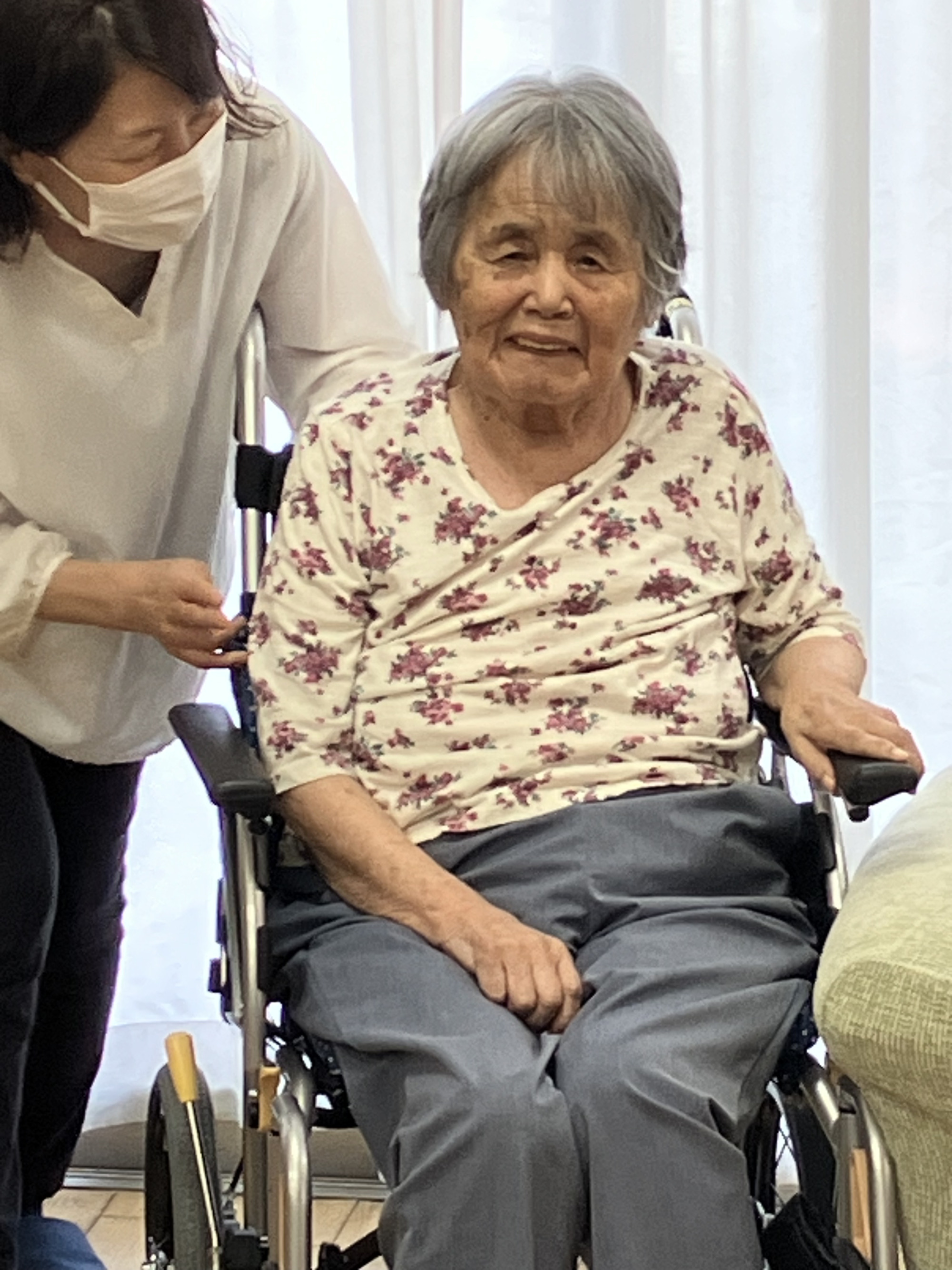 笑顔の利用者さん