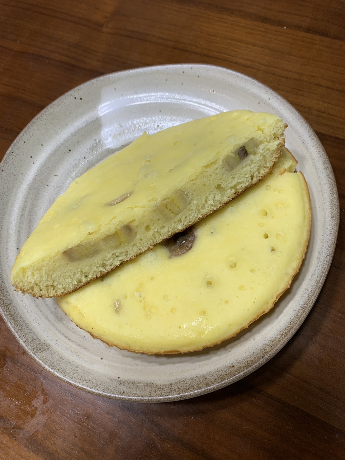 しっとり出来上がった炊飯器バナナケーキ