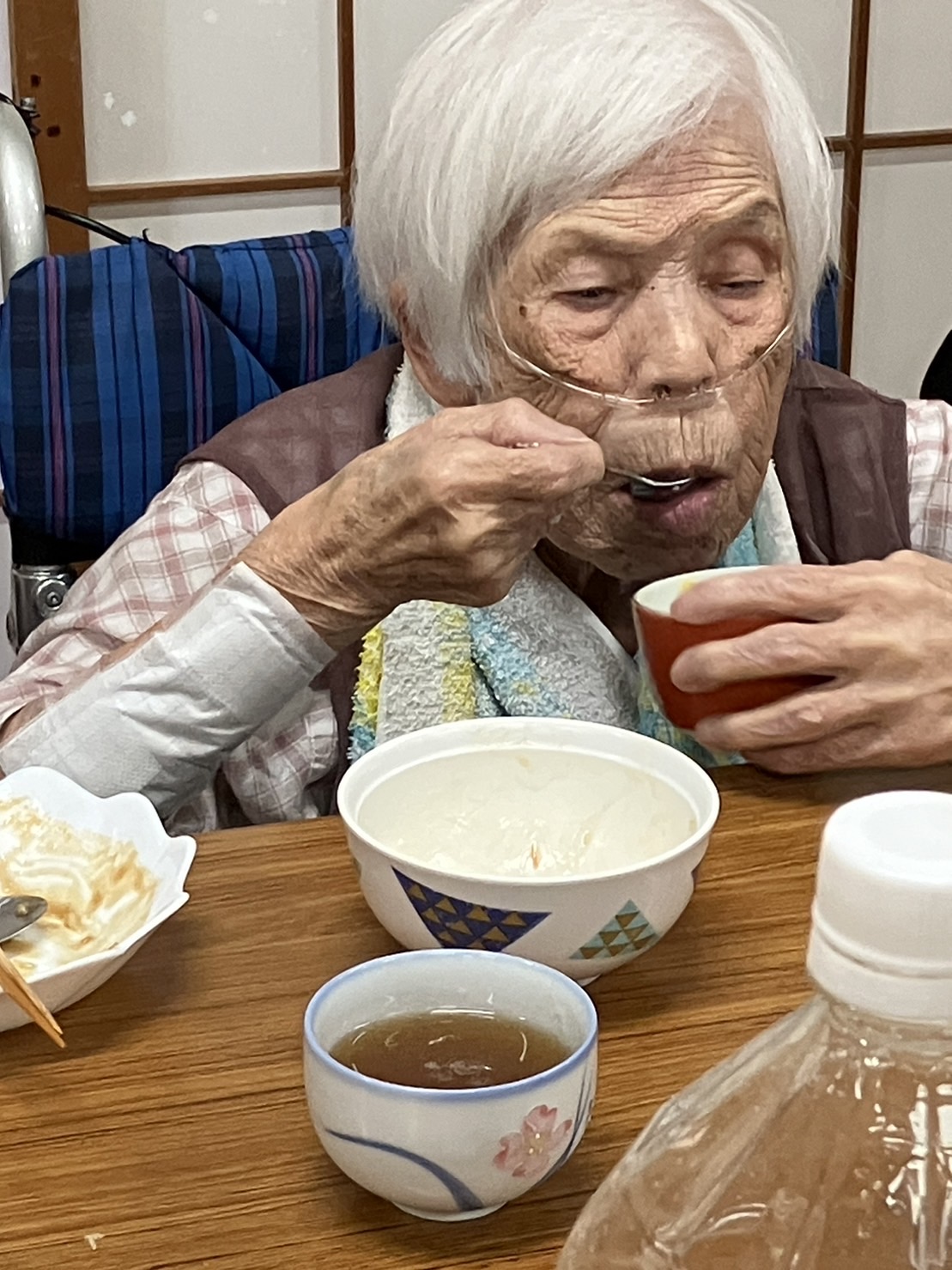 食が進む利用者さん