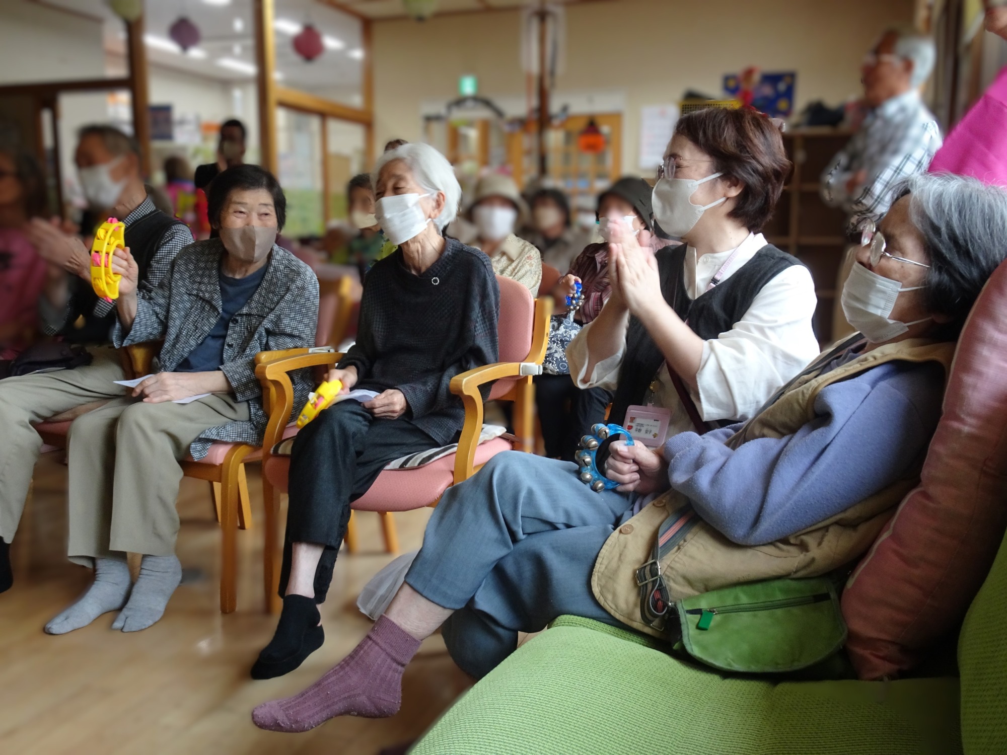 ふくしセンター早良の感謝祭に参加している利用者さん