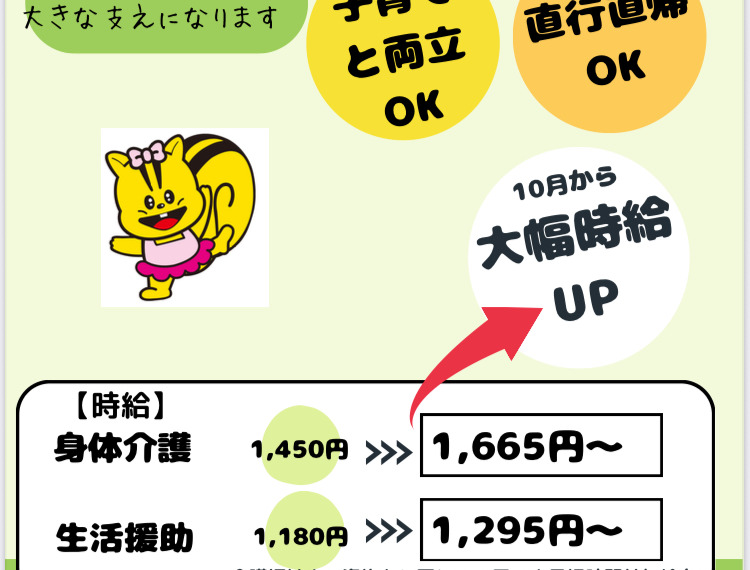 訪問介護ワーカー募集チラシ