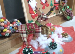 事務所玄関のクリスマス飾り