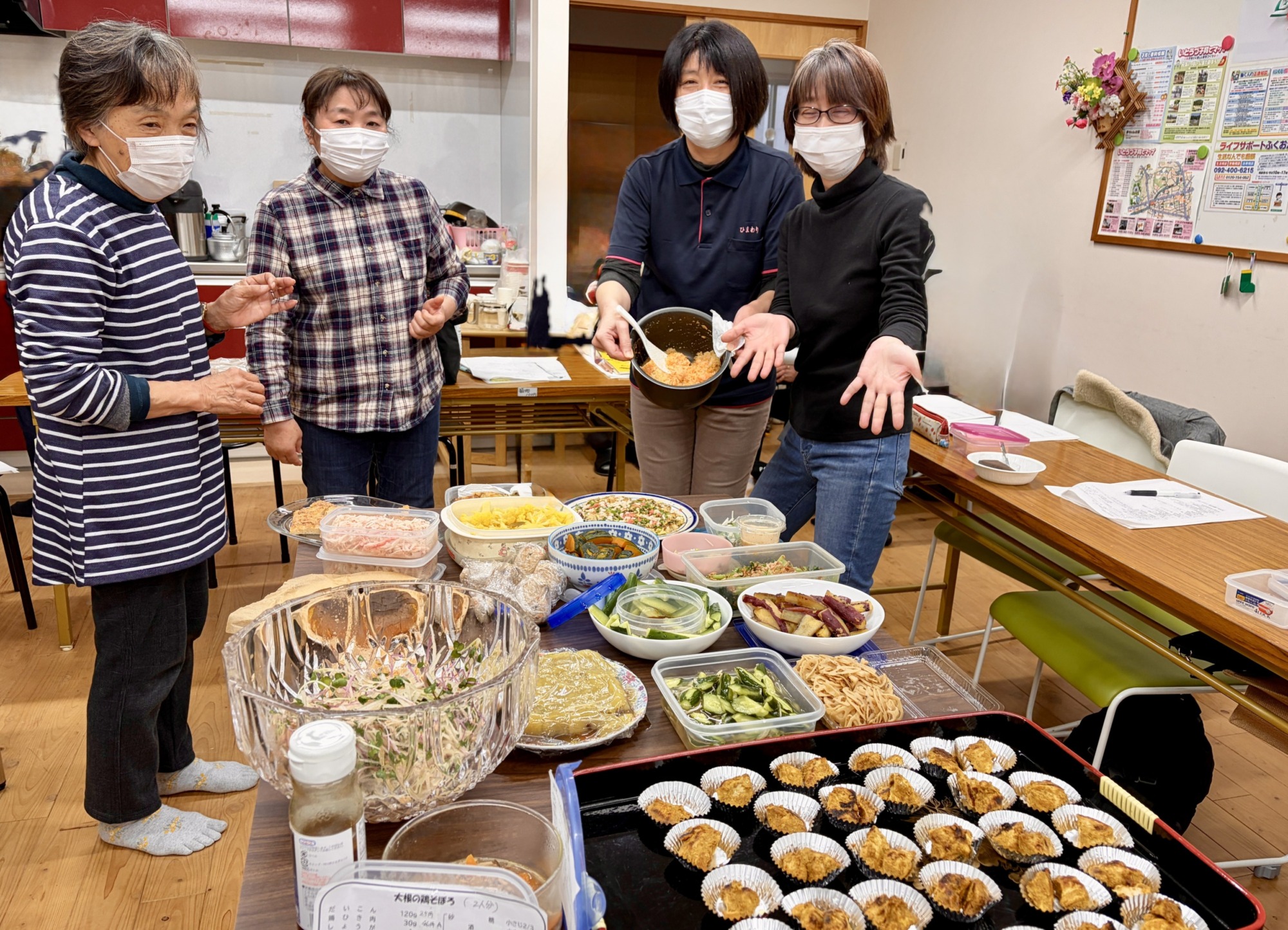 持ち寄った料理の様子
