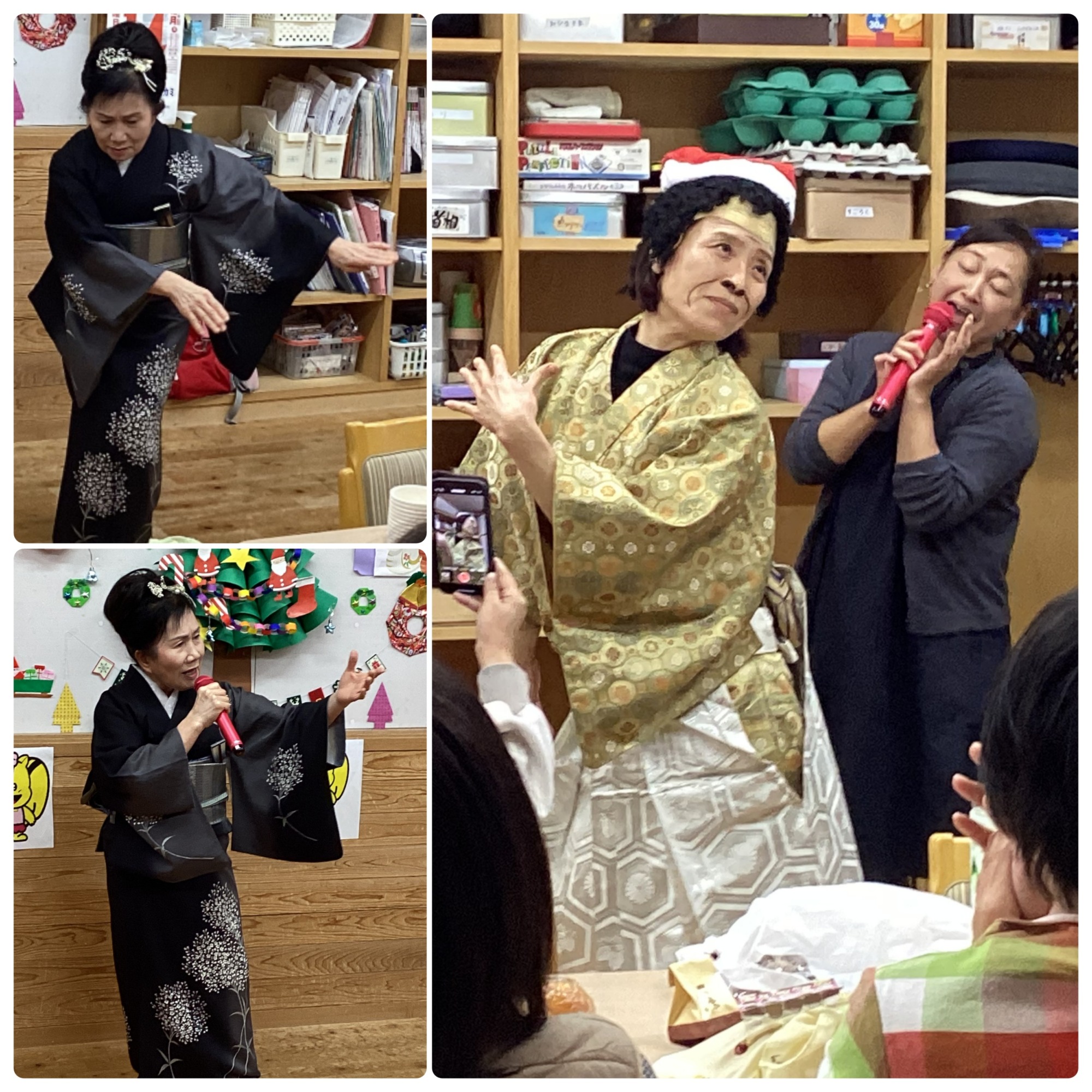 余興の日本舞踊・北島三郎のモノマネ・カラオケ