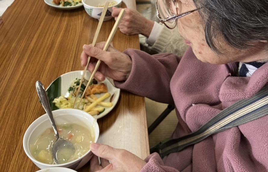 たくさん食べられる利用者さん
