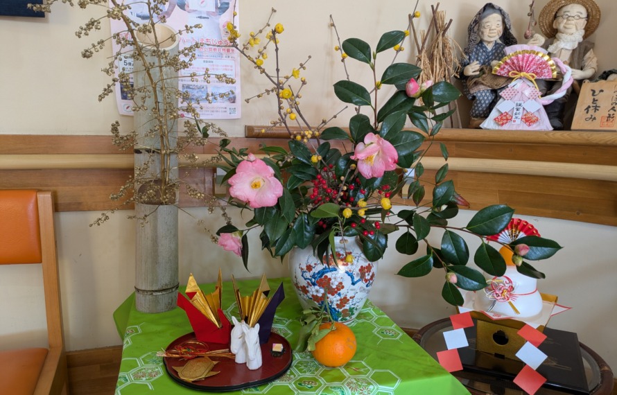 玄関に飾られた正月飾り
