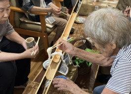 そうめんを取る利用者様