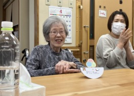 席札をつくった利用者さん