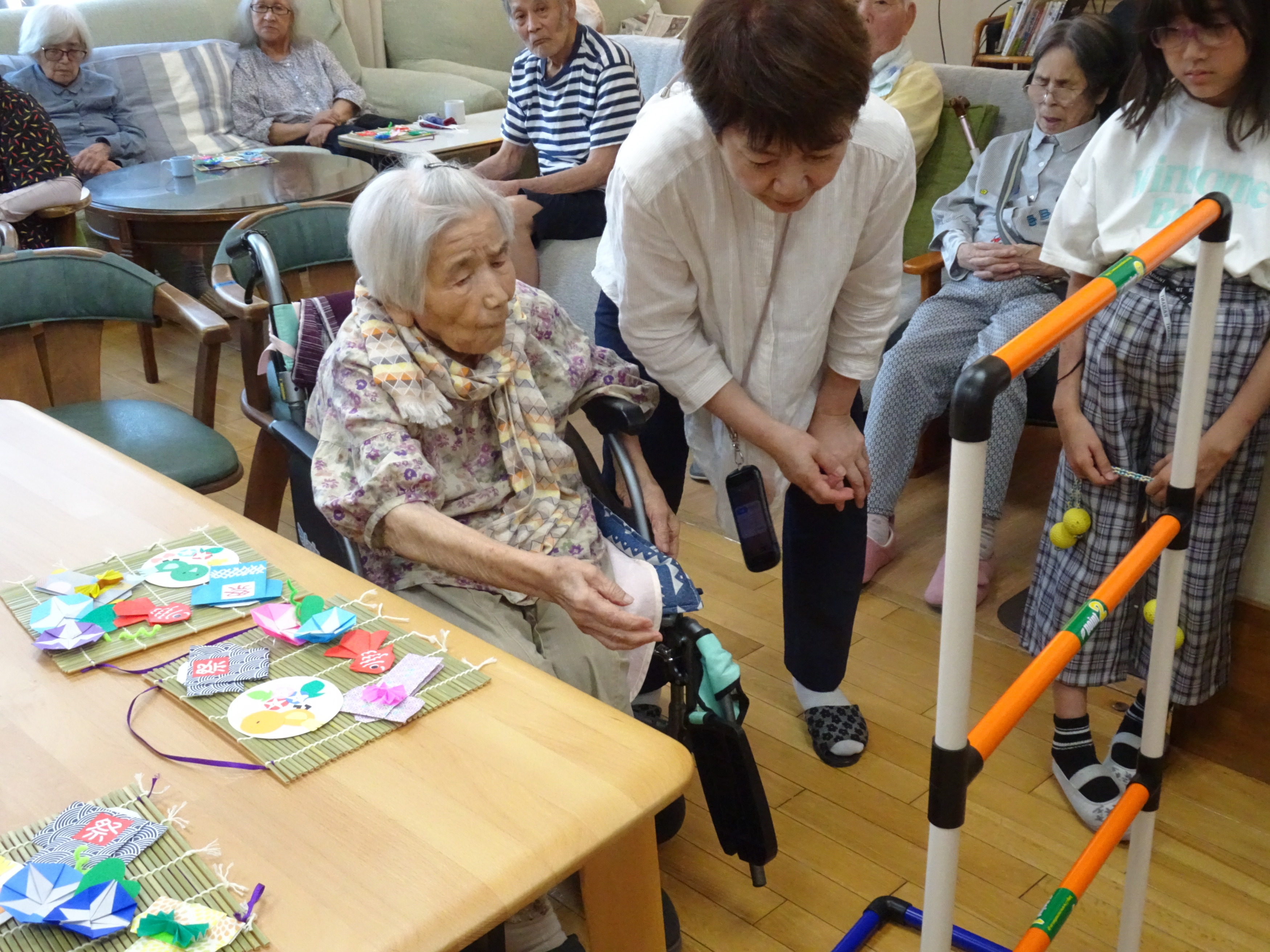 ラダーゲッターを楽しむ7利用者さん