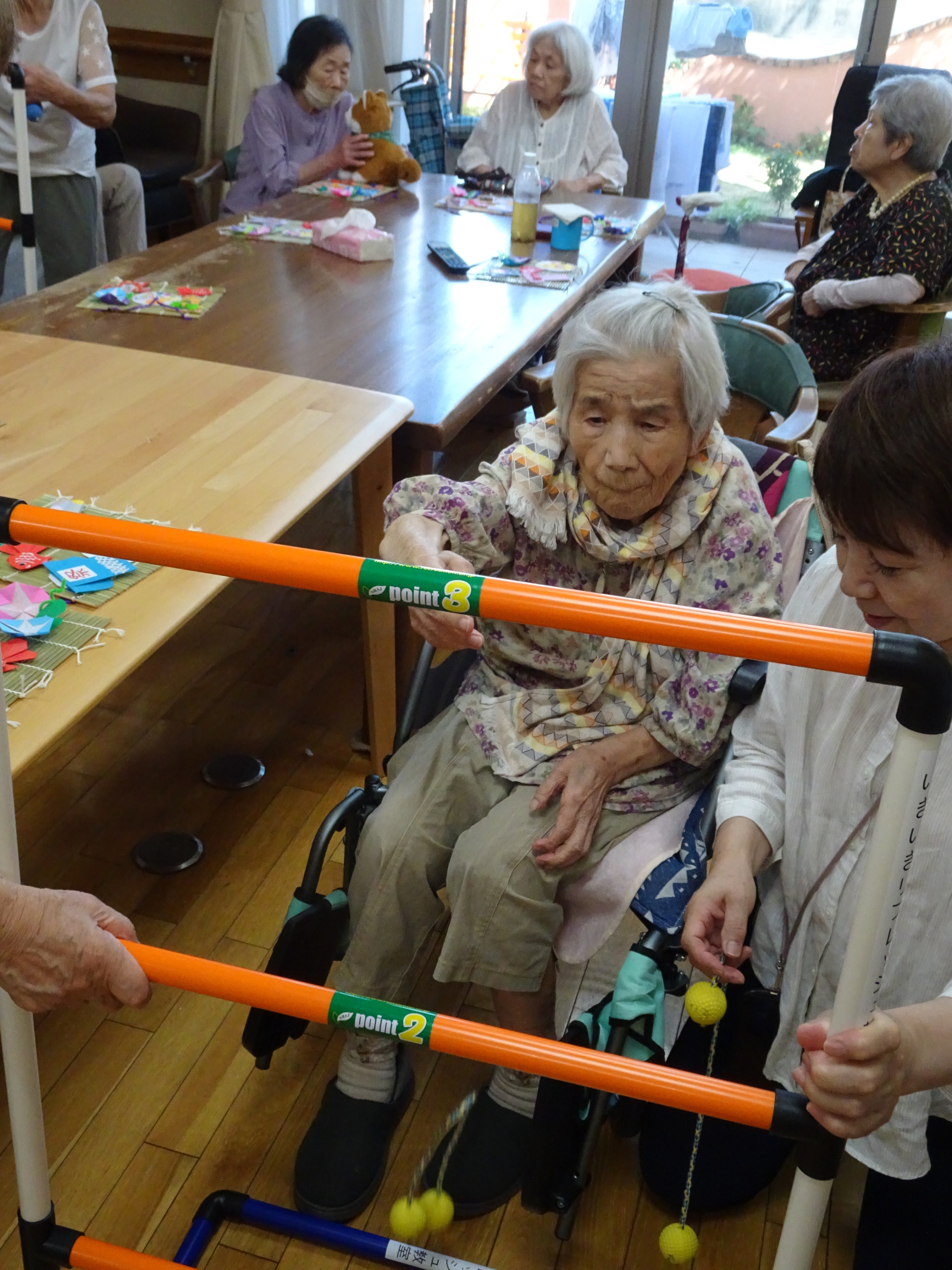 ラダーゲッターを楽しむ7利用者さん