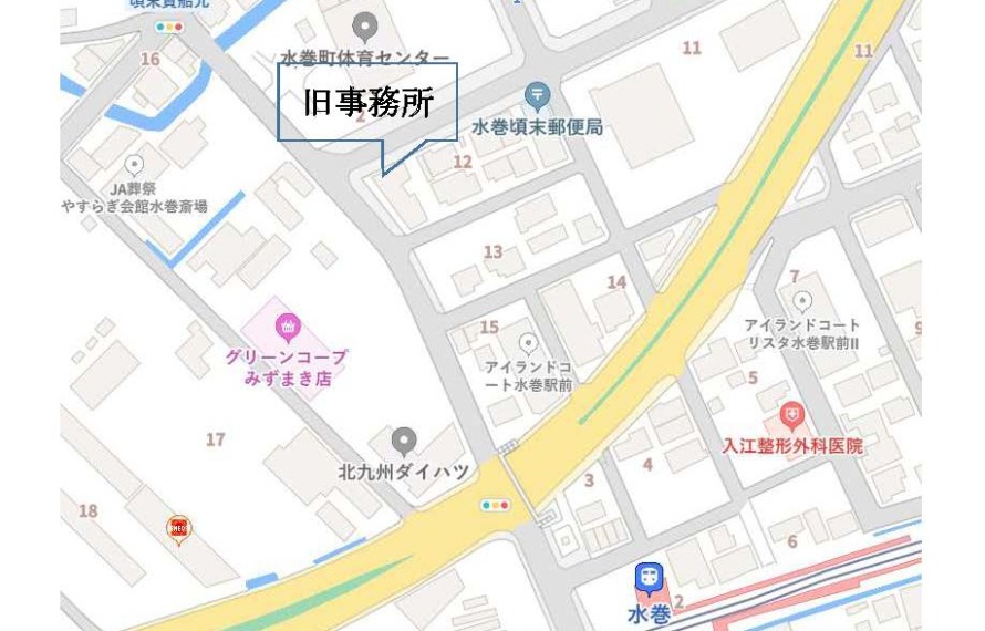 困りごと相談室福岡県自立支援事務所（遠賀郡・鞍手郡）の移転先地図